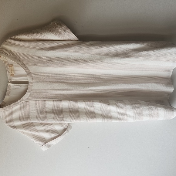 Altar'd State Cream And Tan Striped Mini Dress, Size M - Picture 1 of 8